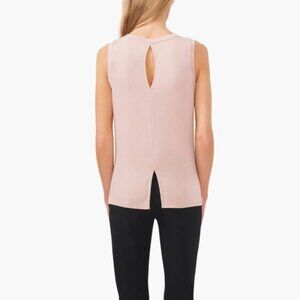 Halogen Pink Split Back Keyhole Tank Top